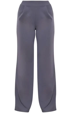 Outlet PrettyLittleThing Soft Tailored Wide Leg Pants Charcoal