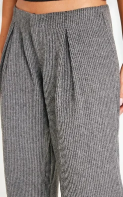 PrettyLittleThing Christmas Shop*Tweed Low Rise Straight Leg Pants