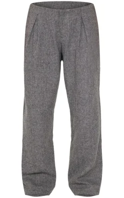 PrettyLittleThing Christmas Shop*Tweed Low Rise Straight Leg Pants