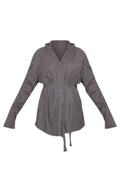 PrettyLittleThing Christmas Day Outfits*Waffle Tie Waist Robe