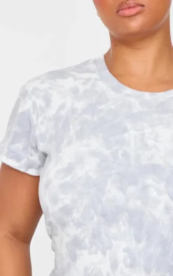 PrettyLittleThing T-Shirts*Washed Rib Open Back T Shirt