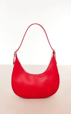 PrettyLittleThing Shoulder Bags*Curved PU Shoulder Bag