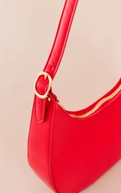 PrettyLittleThing Shoulder Bags*Curved PU Shoulder Bag