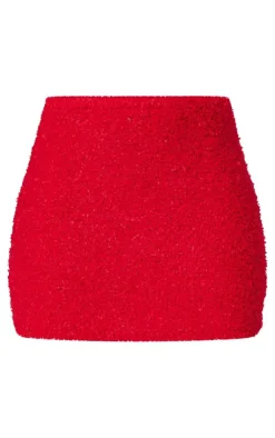 Fuzzy Knit Low Rise Mini Skirt-PrettyLittleThing Online