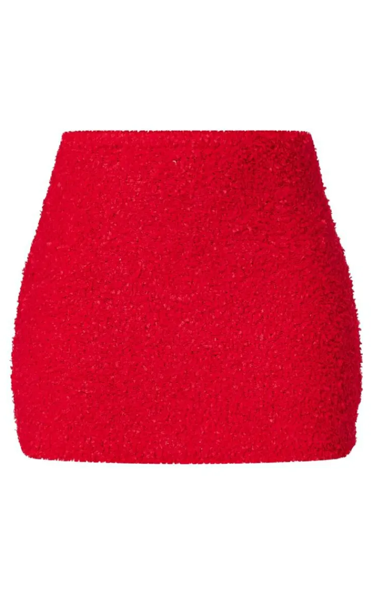 Fuzzy Knit Low Rise Mini Skirt-PrettyLittleThing Online