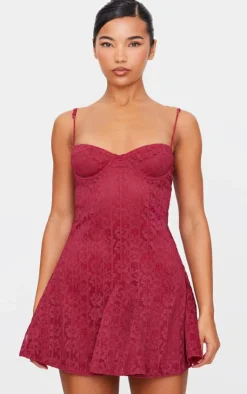 Lace Mini Shift Dress-PrettyLittleThing