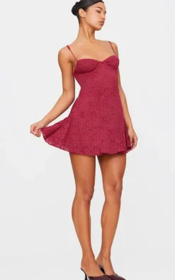 Lace Mini Shift Dress-PrettyLittleThing