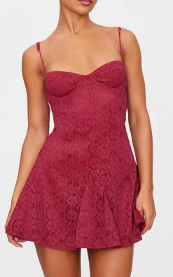 Lace Mini Shift Dress-PrettyLittleThing
