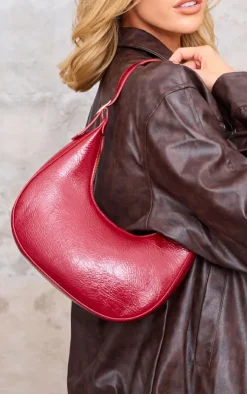 PrettyLittleThing Shoulder Bags*Pu Curved Shoulder Bag