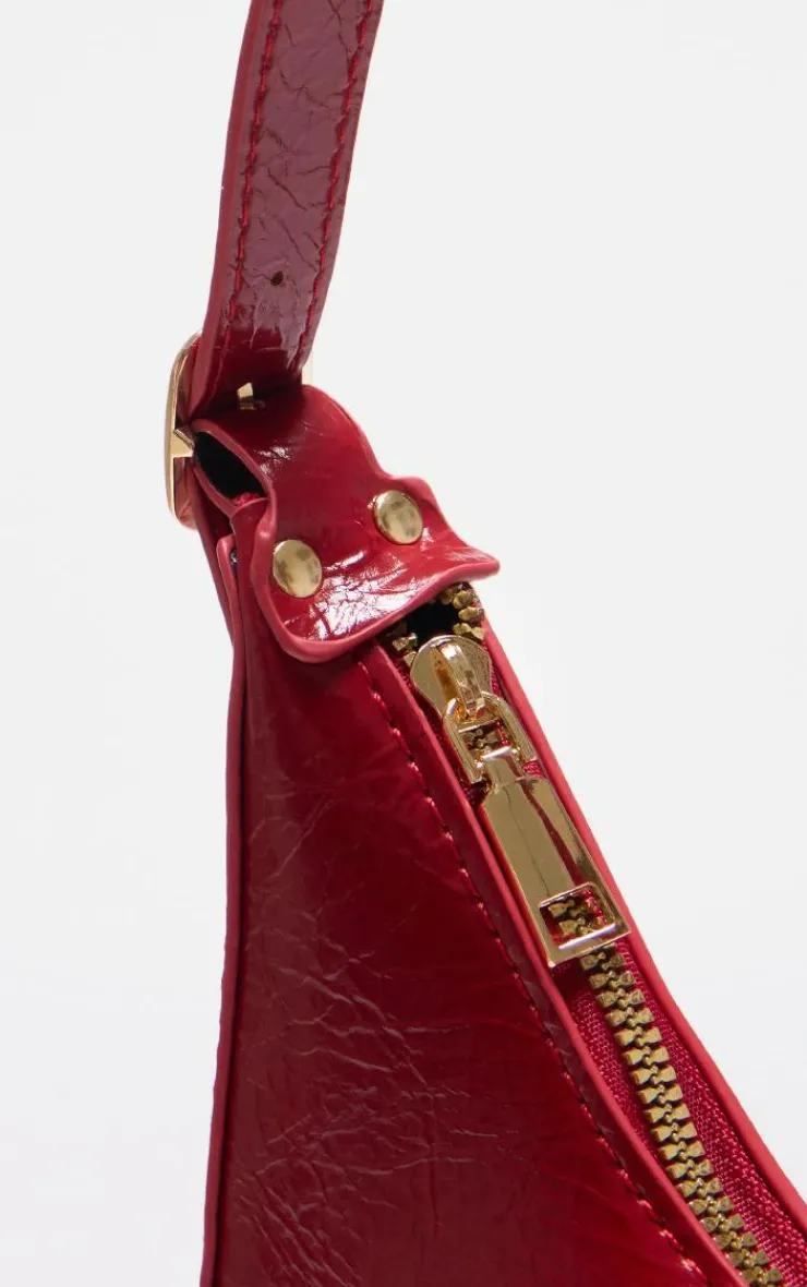 PrettyLittleThing Shoulder Bags*Pu Curved Shoulder Bag