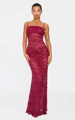 Sheer Lace Maxi Dress-PrettyLittleThing Hot