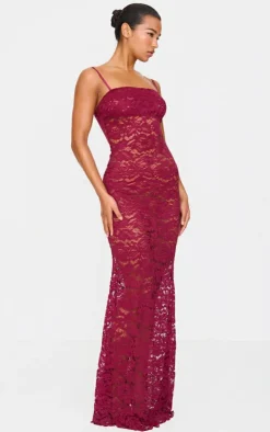 Sheer Lace Maxi Dress-PrettyLittleThing Hot