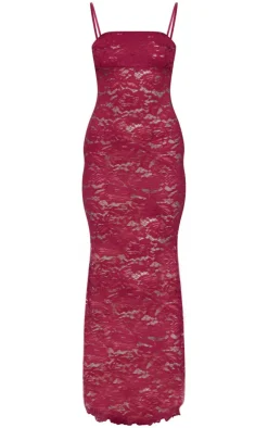 Sheer Lace Maxi Dress-PrettyLittleThing Hot