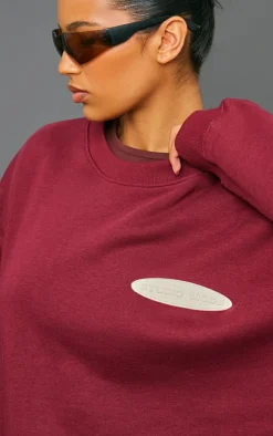 PrettyLittleThing Oversized Sweaters*Studio Archive Mode Badge Oversized Sweatshirt