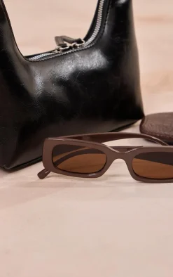 PrettyLittleThing Sunglasses*Arm Detail Rounded Rectangular Sunglasses