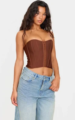Bandage Hook And Eye Structured Corset-PrettyLittleThing Sale