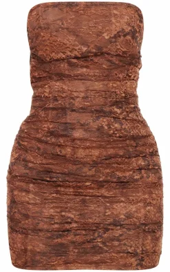 Bandeau Lace Bodycon Dress-PrettyLittleThing Discount
