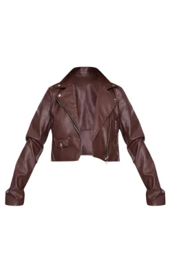 PrettyLittleThing Faux Leather Jackets*Basic Faux Leather Biker Jacket