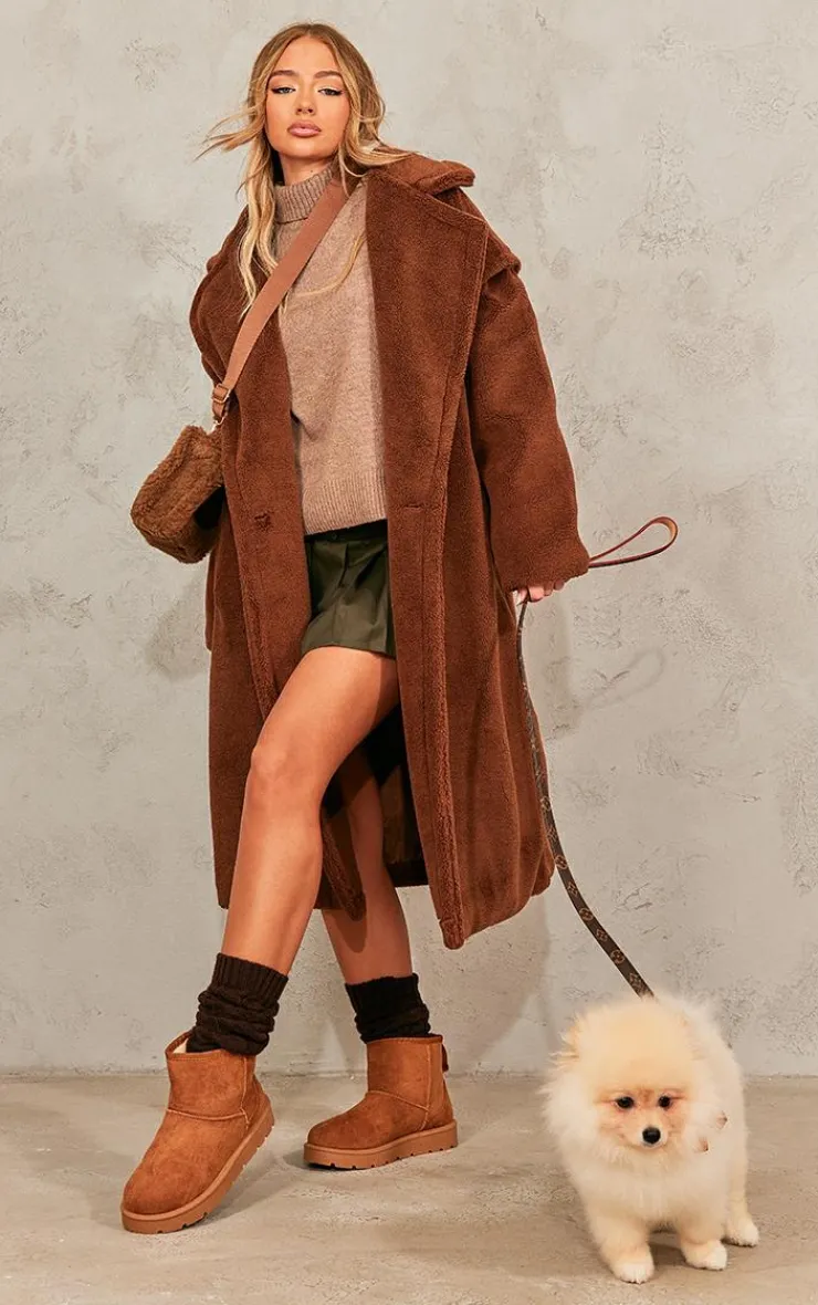 PrettyLittleThing Teddy Coats*Borg Teddy Bear Coat