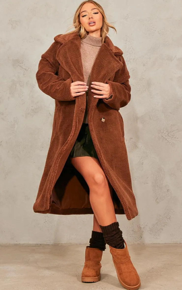 PrettyLittleThing Teddy Coats*Borg Teddy Bear Coat
