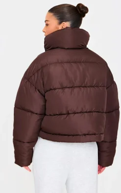 PrettyLittleThing Puffer Jackets*Quilted Asymmetric High Neck Puffer Jacket