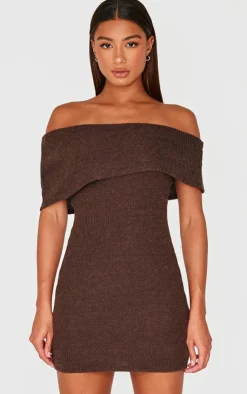 Brushed Rib Asymmetric Bodycon Dress-PrettyLittleThing Best