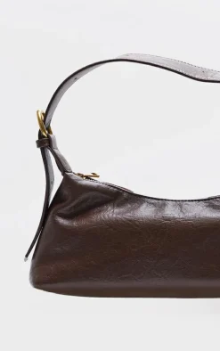 PrettyLittleThing Shoulder Bags*Crinkle Pu Buckle Detail Shoulder Bag