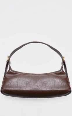 PrettyLittleThing Shoulder Bags*Crinkle Pu Buckle Detail Shoulder Bag