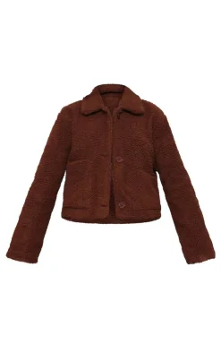 PrettyLittleThing Teddy Coats*Cropped Teddy Coat