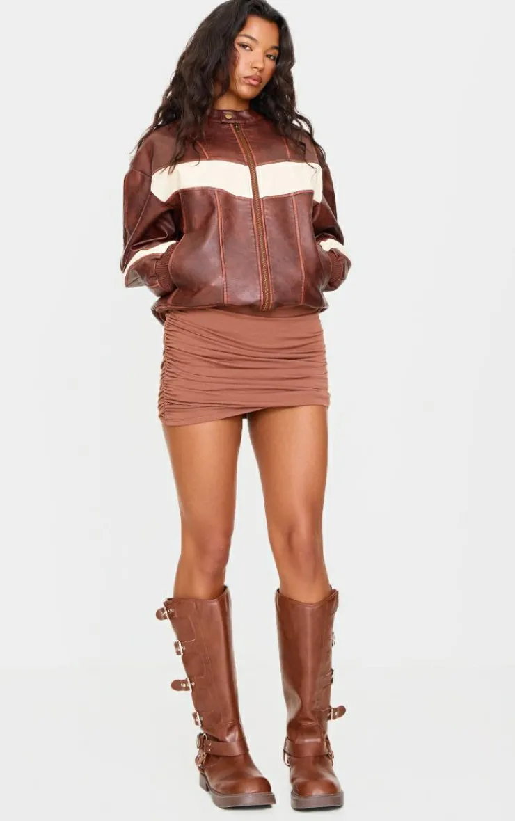 PrettyLittleThing Snatched*Double Layer Contour Jersey Mini Skirt