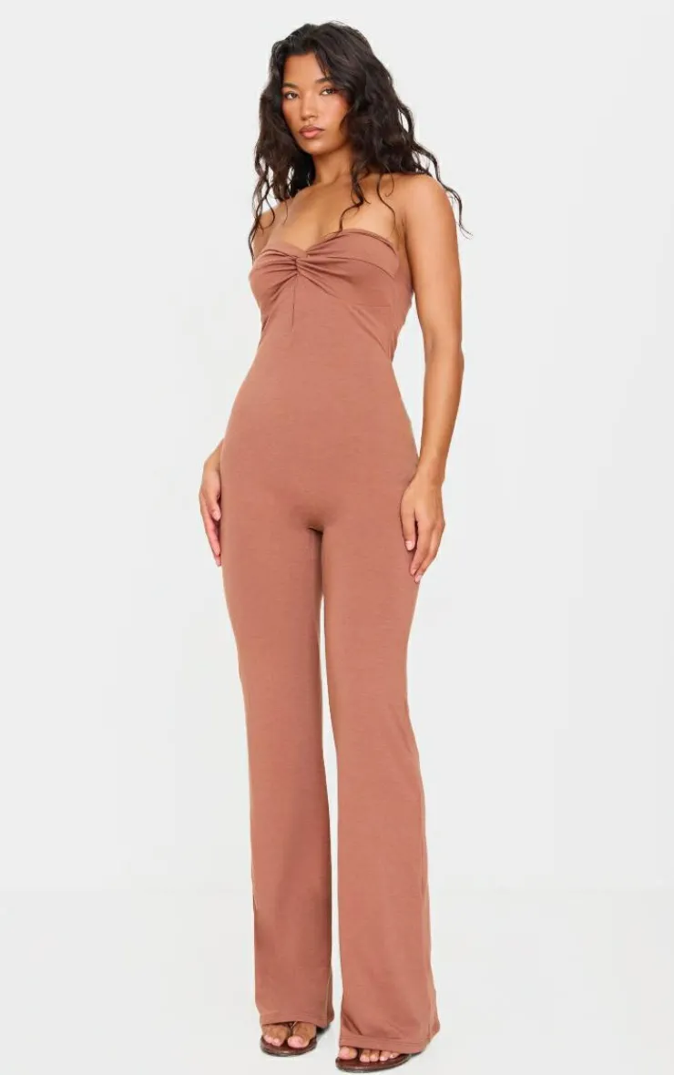 PrettyLittleThing Snatched*Double Layer Contour Jersey Twist Bandeau Jumpsuit