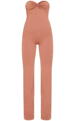 PrettyLittleThing Snatched*Double Layer Contour Jersey Twist Bandeau Jumpsuit