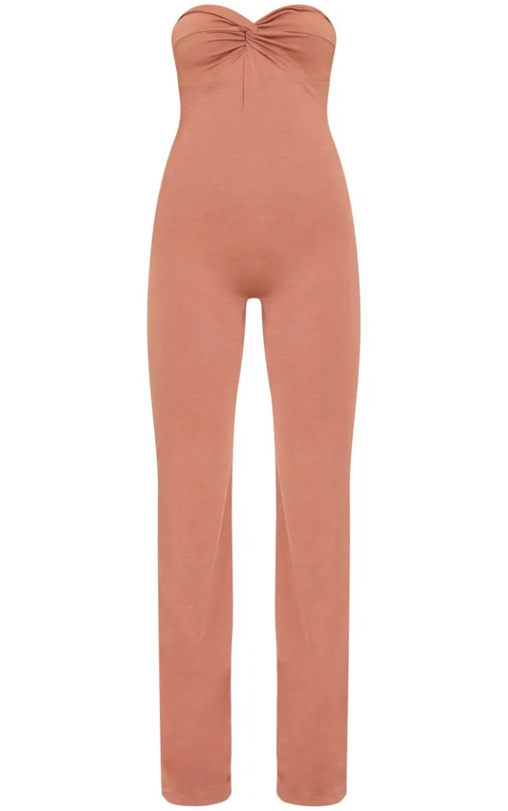 PrettyLittleThing Snatched*Double Layer Contour Jersey Twist Bandeau Jumpsuit