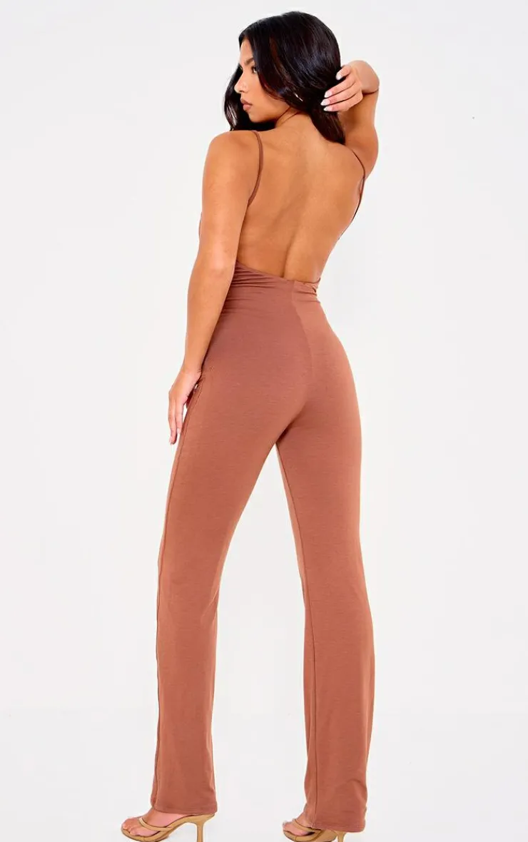 PrettyLittleThing Snatched*Double Layer Contour Jersey Strappy Scoop Back Jumpsuit