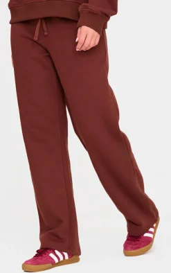 Best PrettyLittleThing Drawstring Wide Leg Sweatpants Chocolate
