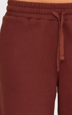 Best PrettyLittleThing Drawstring Wide Leg Sweatpants Chocolate
