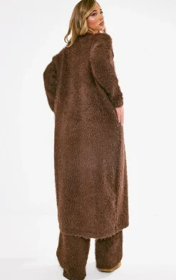 PrettyLittleThing Cardigans*Eyelash Bobble Knit Maxi Cardigan