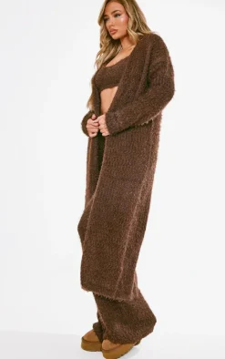 PrettyLittleThing Cardigans*Eyelash Bobble Knit Maxi Cardigan