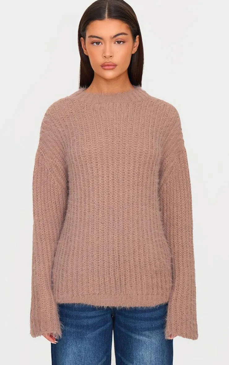 PrettyLittleThing Oversized Sweaters*Eyelash Knit Super Oversized Sweater