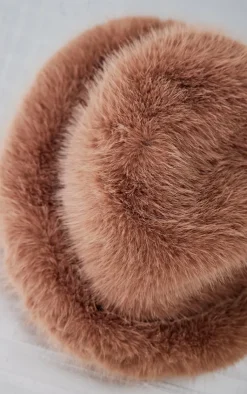 PrettyLittleThing Hats*Faux Fur Fluffy Bucket Hat