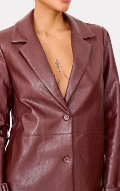 PrettyLittleThing Faux Leather Jackets*Faux Leather Blazer