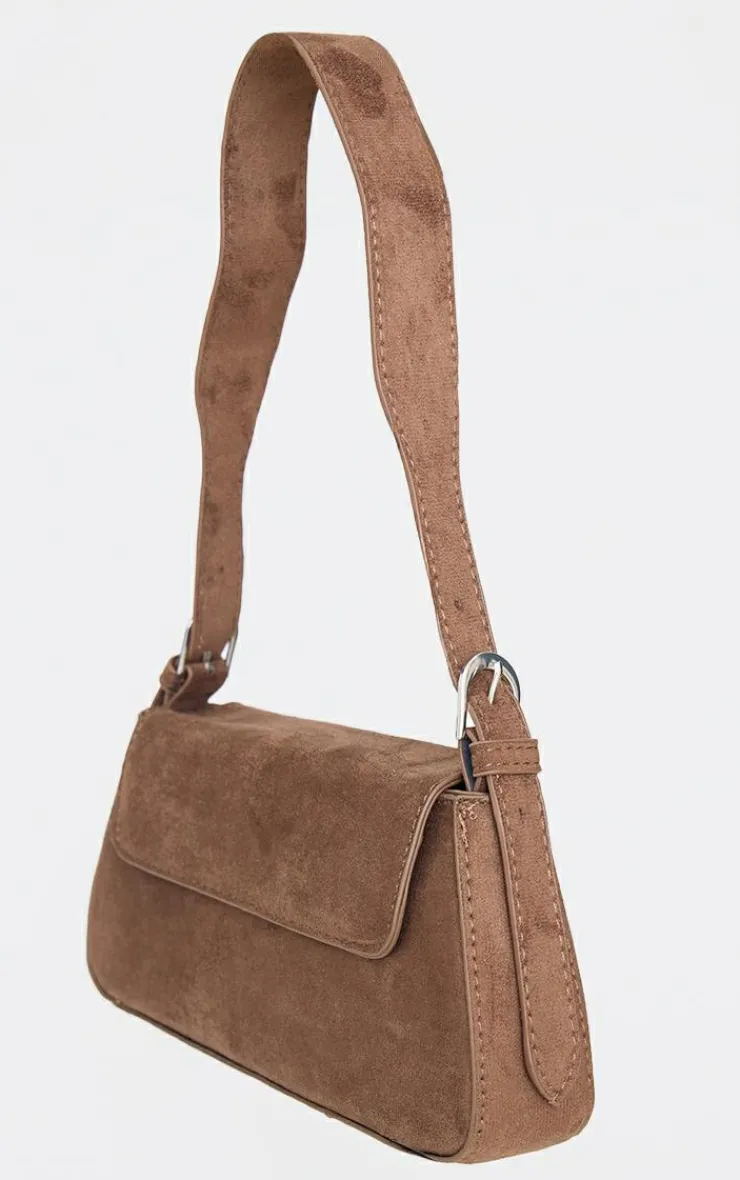 PrettyLittleThing Shoulder Bags*Faux Suede Trapeze Shoulder Bag