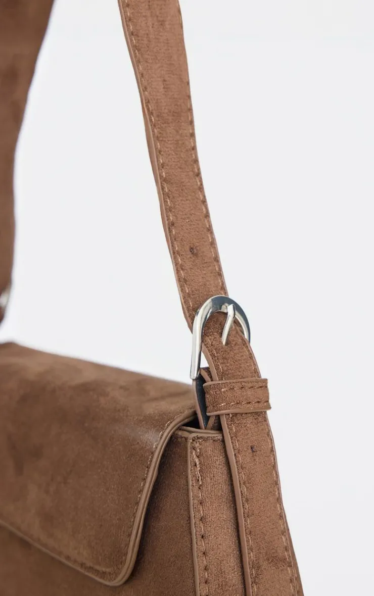 PrettyLittleThing Shoulder Bags*Faux Suede Trapeze Shoulder Bag