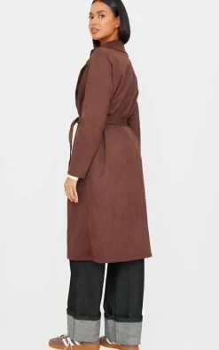 PrettyLittleThing Trench Coats*Faux Suede Trench Coat