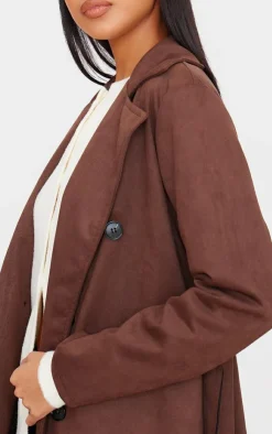PrettyLittleThing Trench Coats*Faux Suede Trench Coat