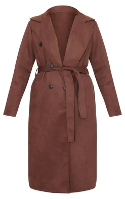 PrettyLittleThing Trench Coats*Faux Suede Trench Coat