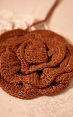 PrettyLittleThing Scarves & Gloves*Knitted Corsage Neck Tie