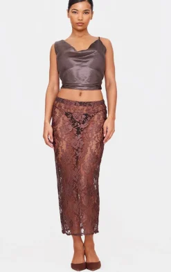 Lace Maxi Skirt-PrettyLittleThing Clearance