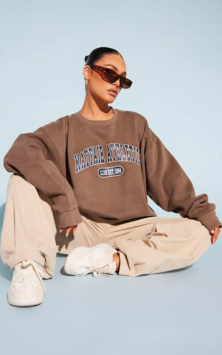 PrettyLittleThing Oversized Sweaters*Mayfair Athletics Oversized Sweatshirt