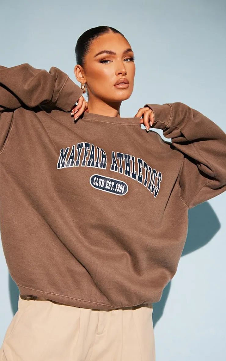 PrettyLittleThing Oversized Sweaters*Mayfair Athletics Oversized Sweatshirt